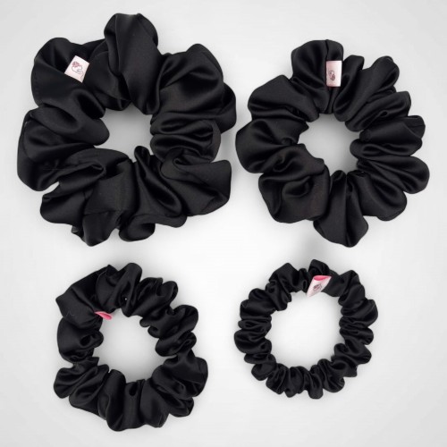 Set mit Seidenhaargummis Classic Black
