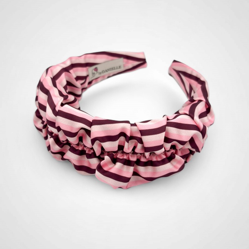 KRÜMMELIGES STIRNBAND IN BORDEAUXROSA