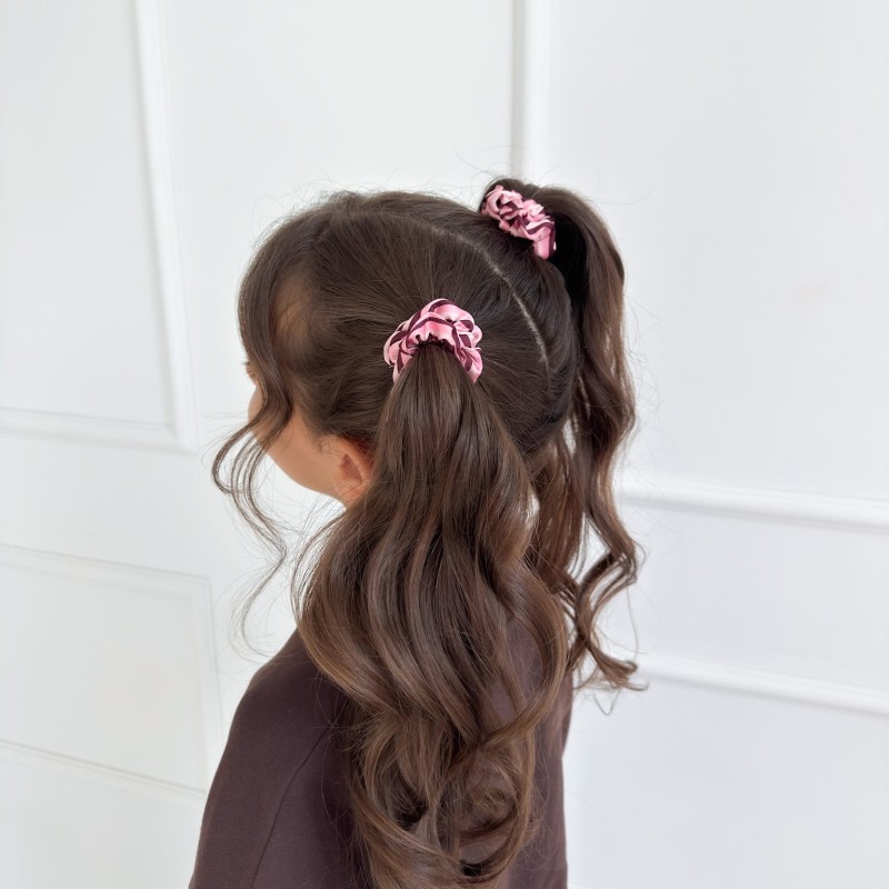 MINI-HAARBAND FÜR MÄDCHEN ROSA-BORDÜ