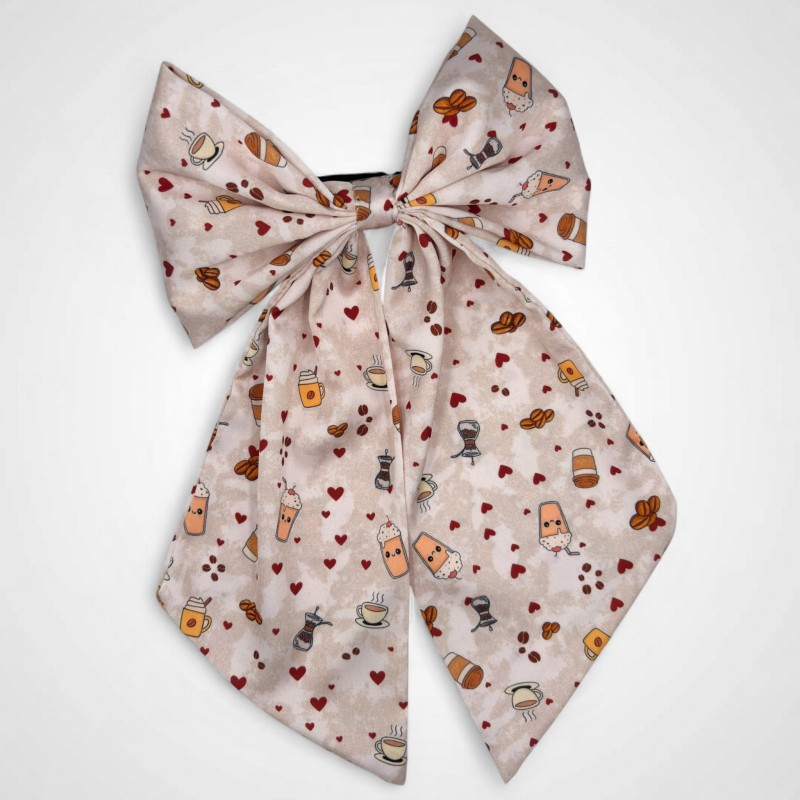 ESPRESSO-BOWTIE AN EINER HAARSPANGE