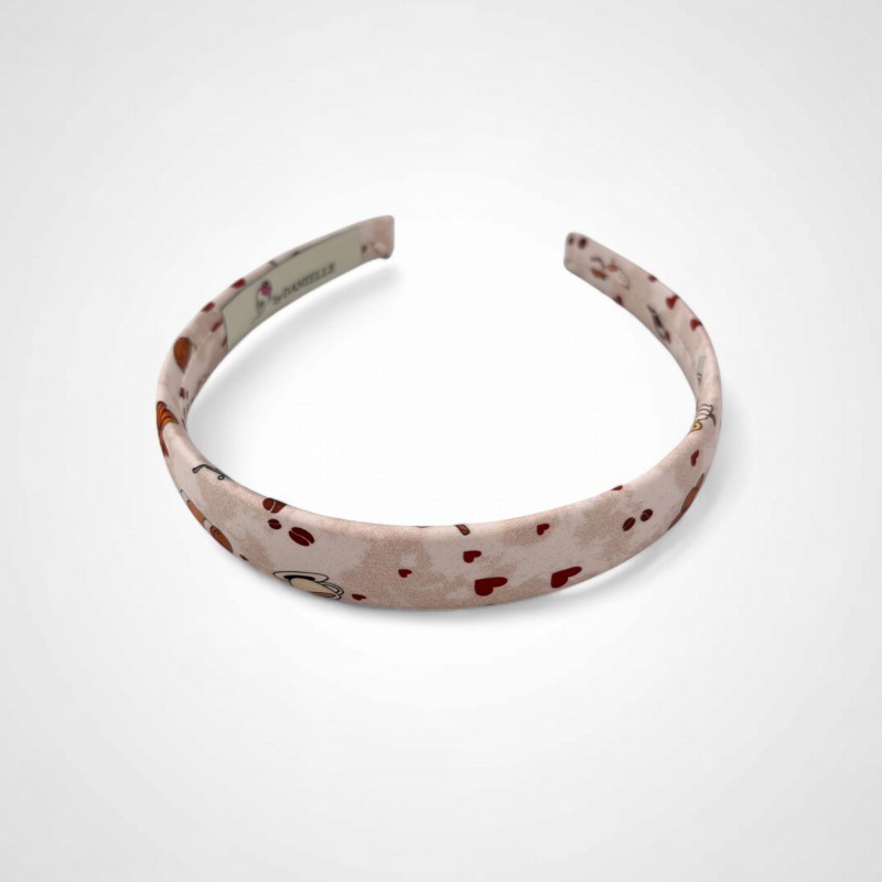 GLATTES STIRNBAND MIT KAFFEE-MOTIV