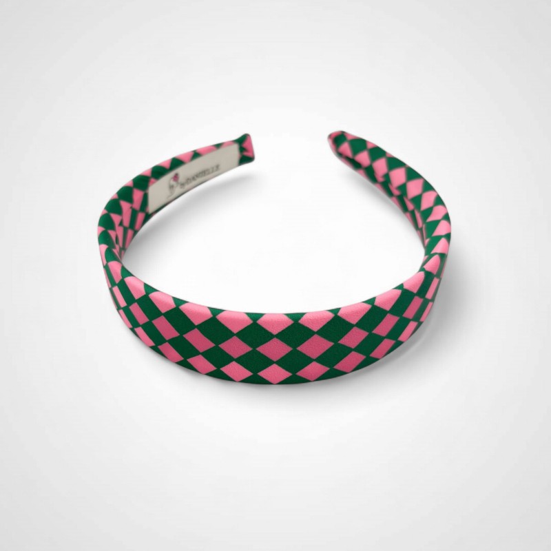 BASIC-STIRNBAND GRÜN-ROSA