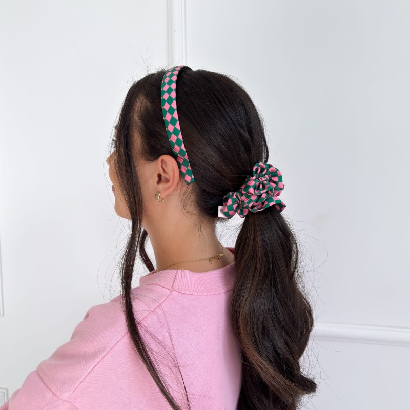 OPASKA S RÓŻOWO ZIELONA