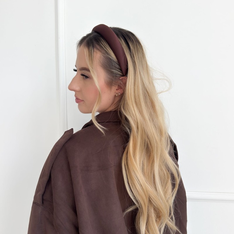 JEDWABNA OPASKA GŁADKA M CZEKOLADOWA