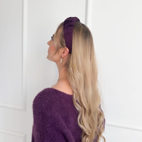  Stirnband  Gekräuselt Dark Plum