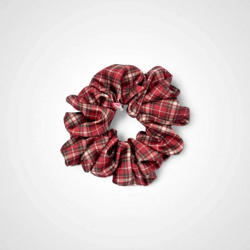 SCRUNCHIE MAXI BORDOWA KRATKA