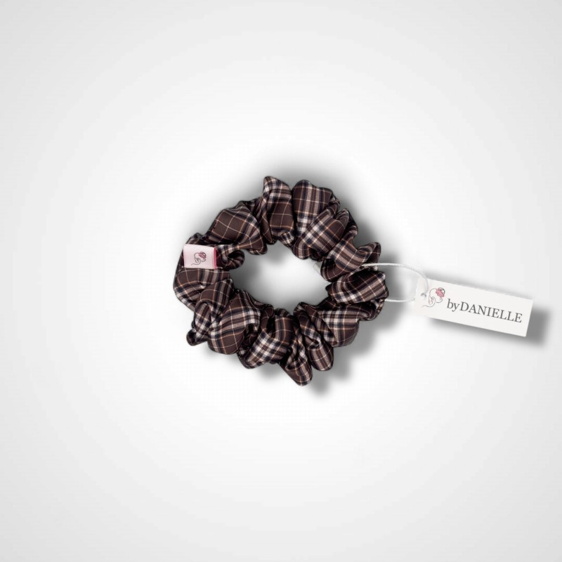SMALL SCRUNCHIE KIDS BRĄZOWA KRATKA