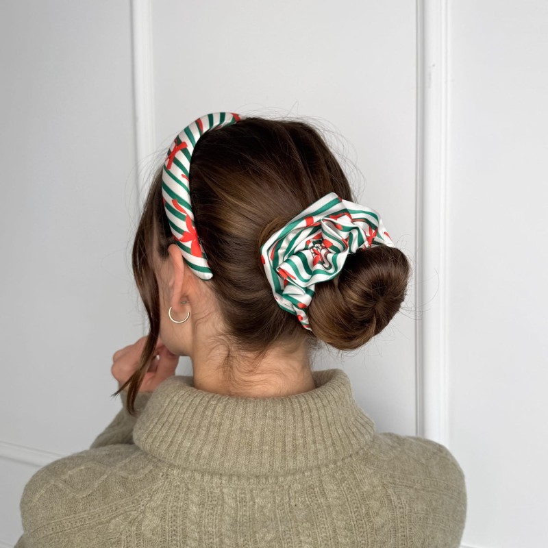 SCRUNCHIE FALBANKA XXL ŚWIĄTECZNA