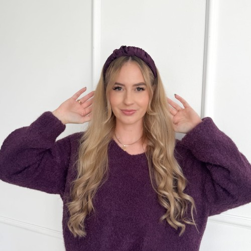  Stirnband Lesezeichen Dark Plum