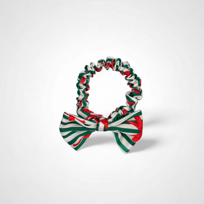 SCRUNCHIE Z KOKARDKĄ ŚWIĄTECZNA MINI