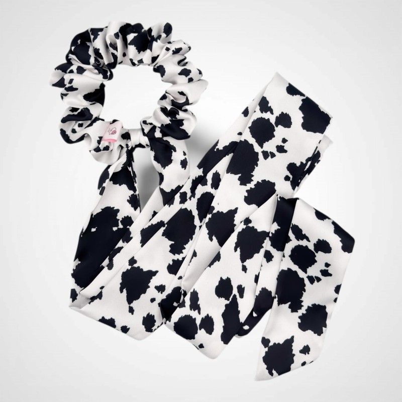 SCRUNCHIE PRZEWIĄZANA DŁUGĄ WSTĄŻKĄ MILKA