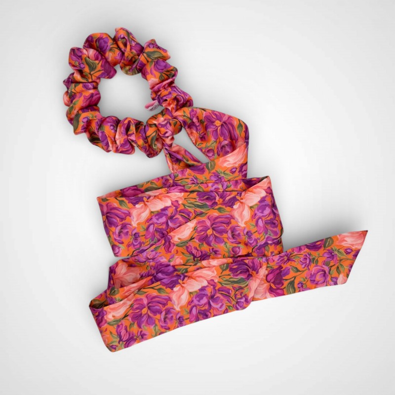 SCRUNCHIE PRZEWIĄZANA DŁUGĄ WSTĄŻKĄ MARIGOLD