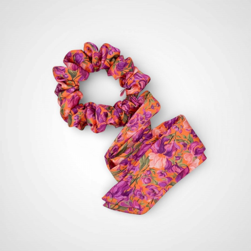 SCRUNCHIE PRZEWIĄZANA KRÓTKĄ WSTĄŻKĄ MARIGOLD