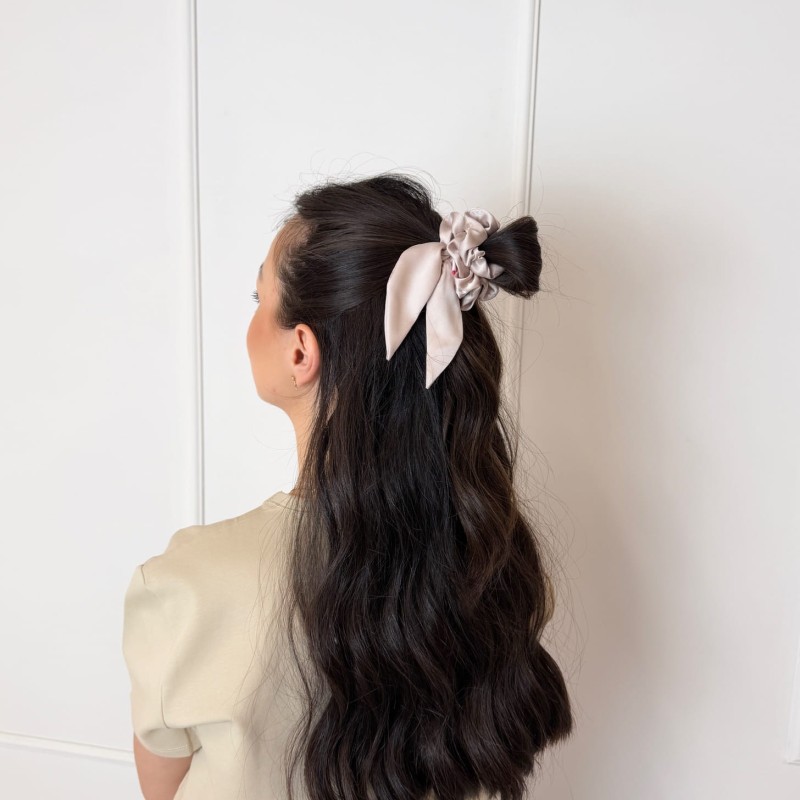 SCRUNCHIE Z USZKAMI BEIGE