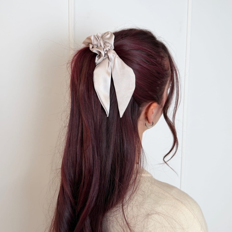 SCRUNCHIE Z USZKAMI BEIGE