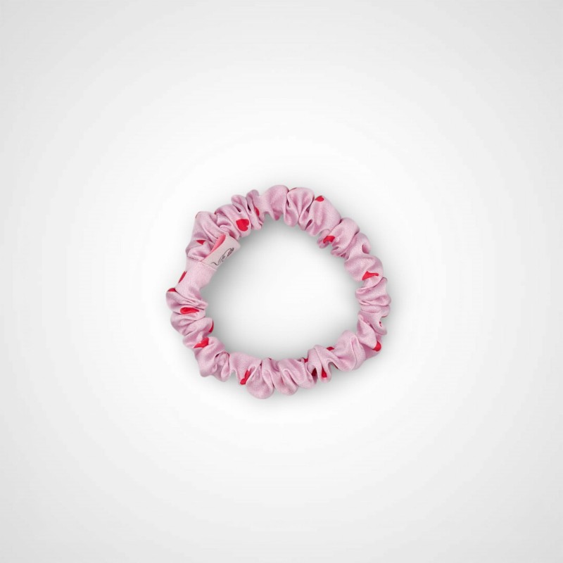 MINI KIDS SCRUNCHIE PINK CRUSH CZERWONE SERDUSZKA