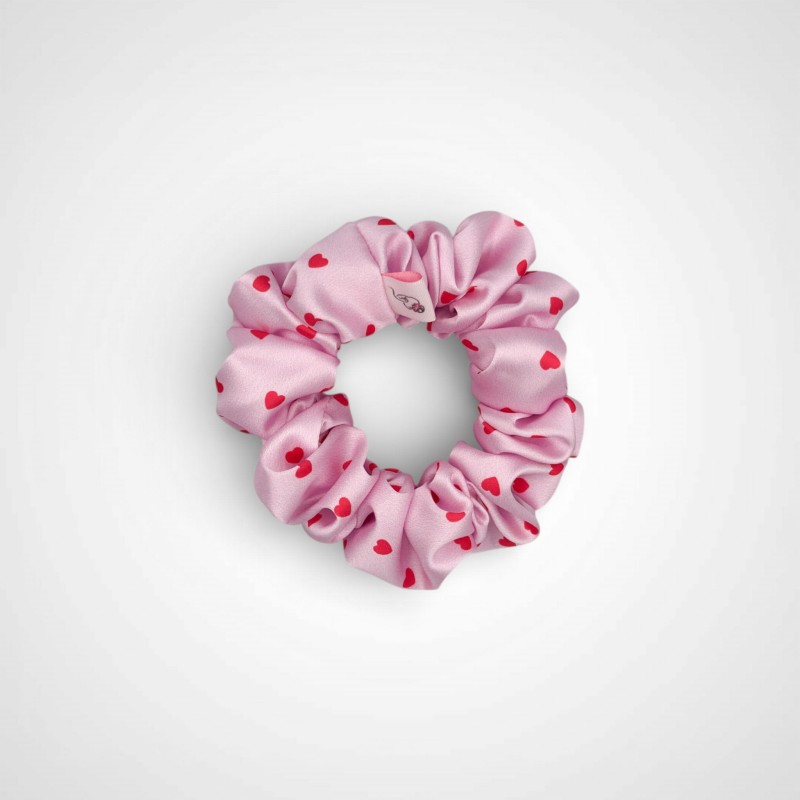 SMALL KIDS SCRUNCHIE PINK CRUSH CZERWONE SERDUSZKA