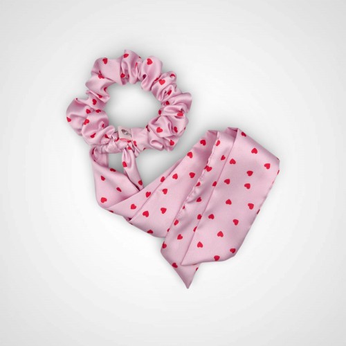 Gumka przewiązana krótką wstążką Pink crush
