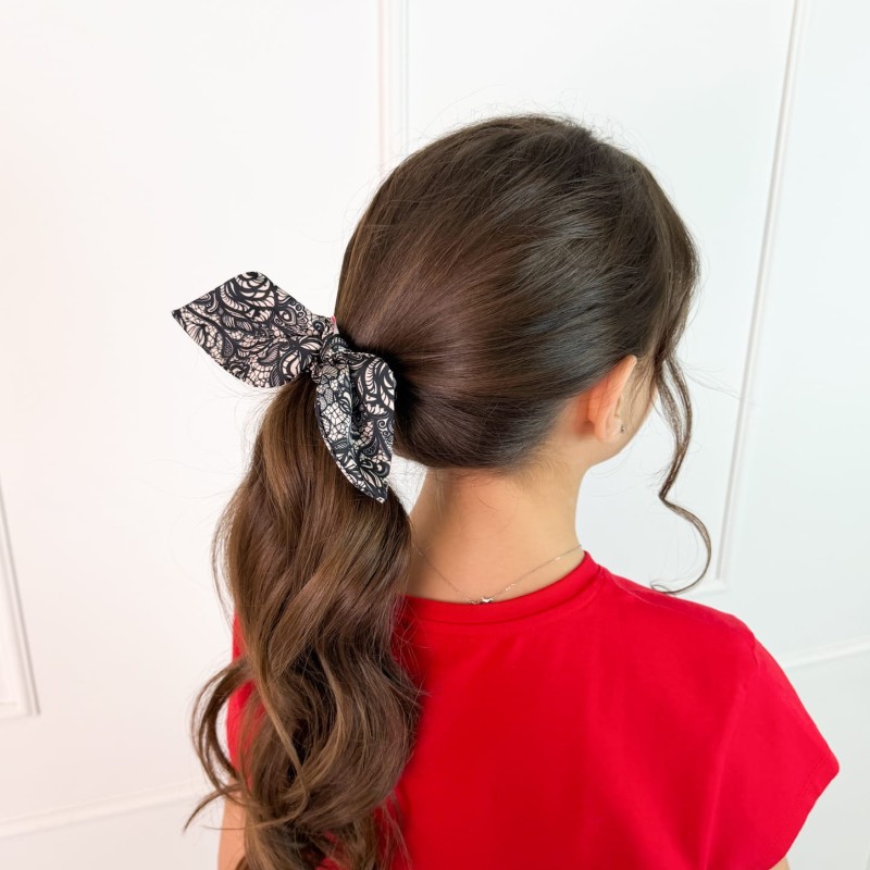 SCRUNCHIE Z USZKAMI DZIECIĘCA KORONKA