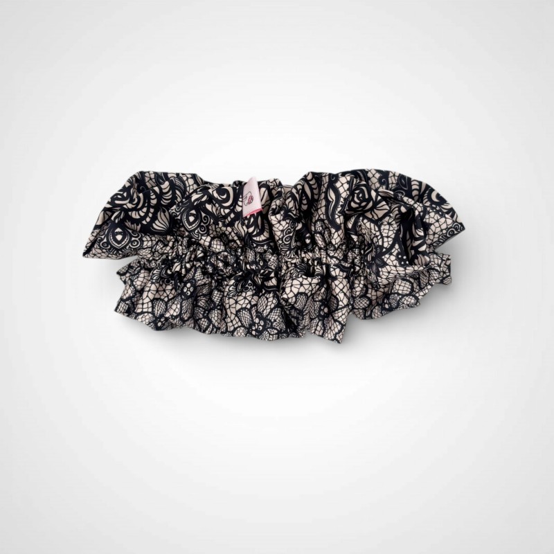 SCRUNCHIE FALBANKA XXL KORONKA