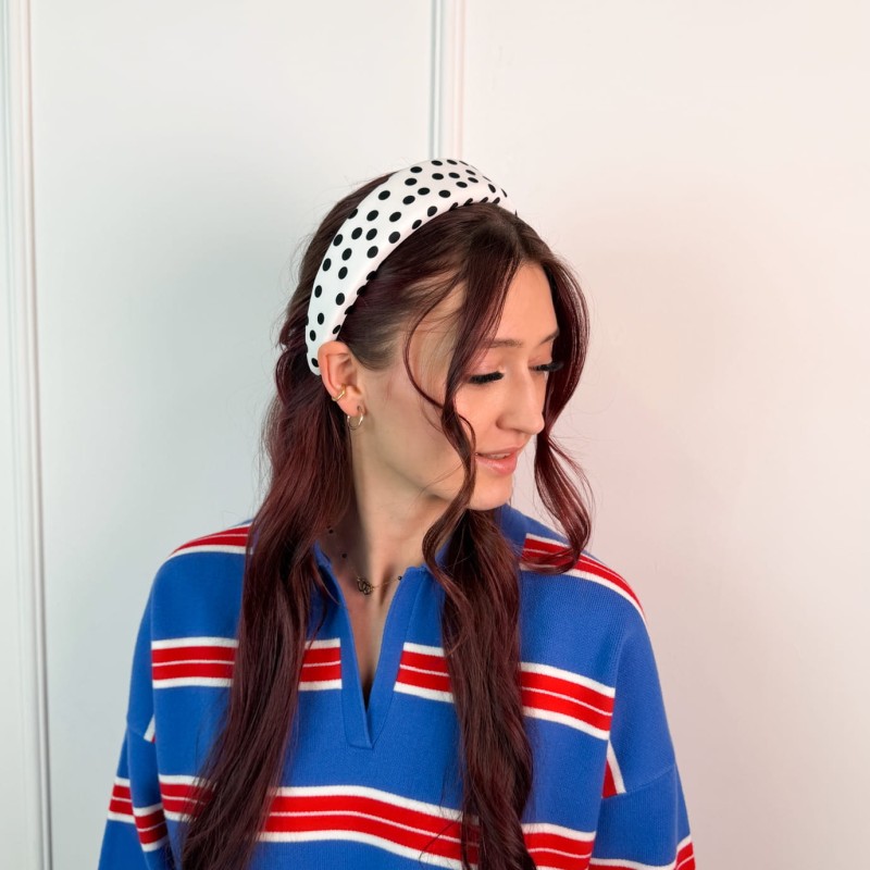 OPASKA GŁADKA L CZARNE KROPKI