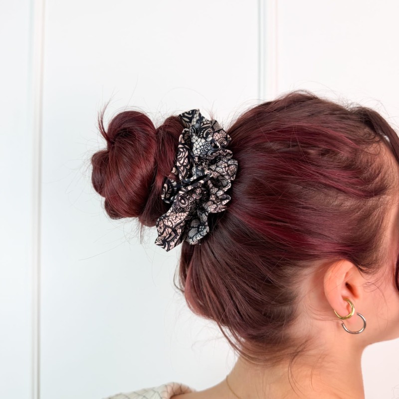 SCRUNCHIE FALBANKA XXL KORONKA