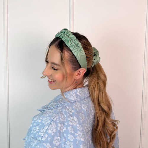  Opaska Marszczona Pastelowa Szałwia 