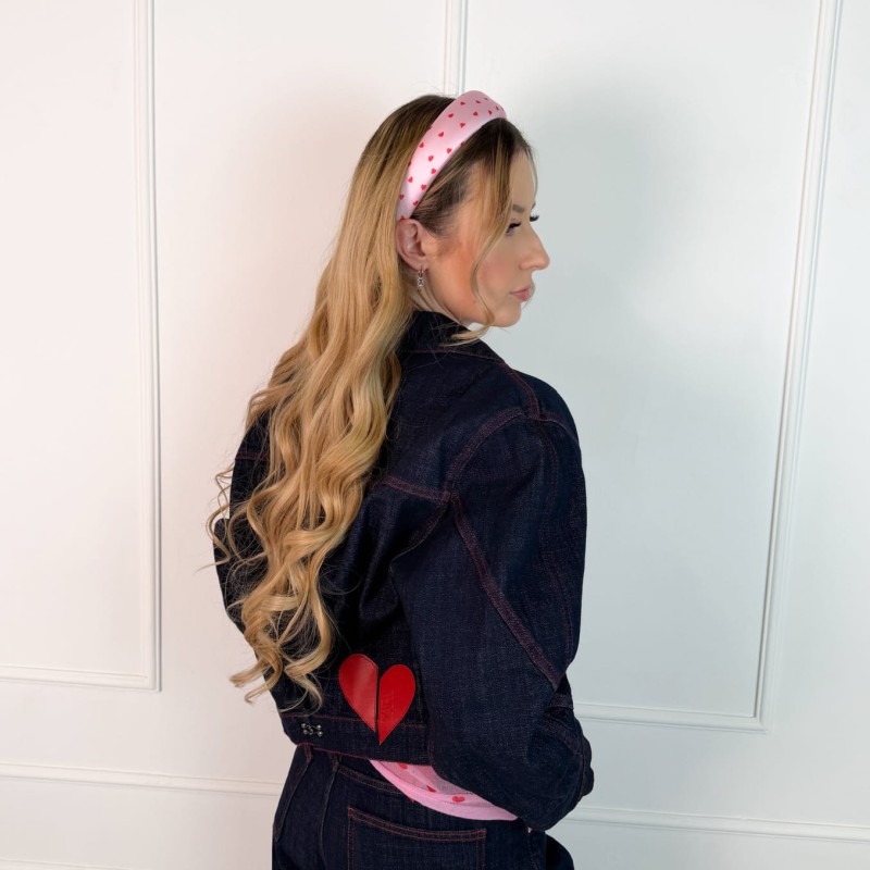 OPASKA ZAKŁADKA W CZERWONE SERDUSZKA L