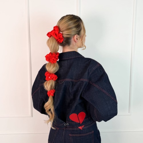 Zestaw jedwabnych gumek Red