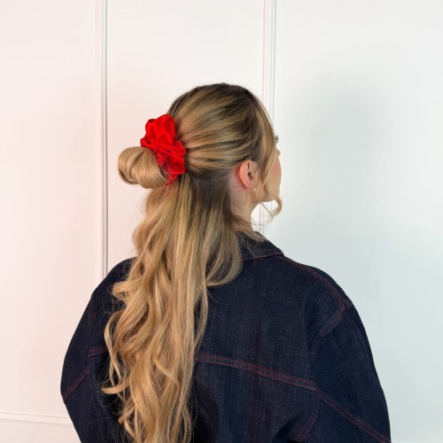 Jedwabna gumka Medium Red