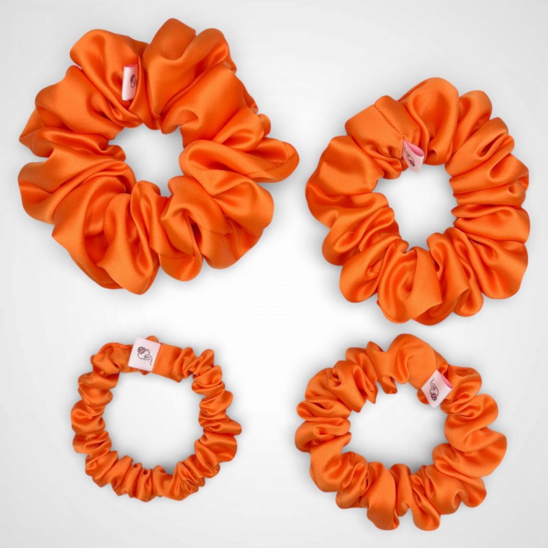 ZESTAW JEDWABNCYH SCRUNCHIE MANGO