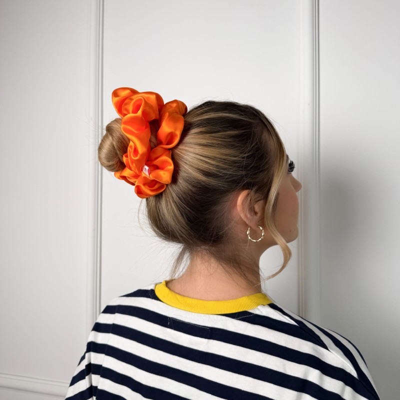 JEDWABNA SCRUNCHIE XXL MANGO