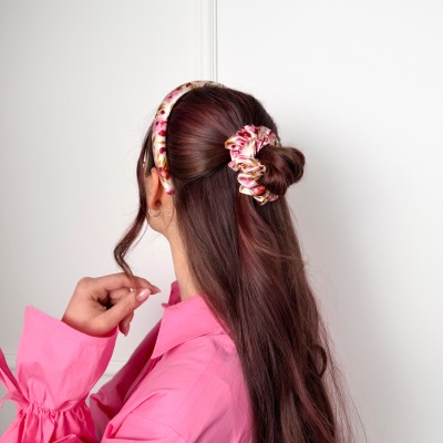 JEDWABNA SCRUNCHIE SMALL BLOOM