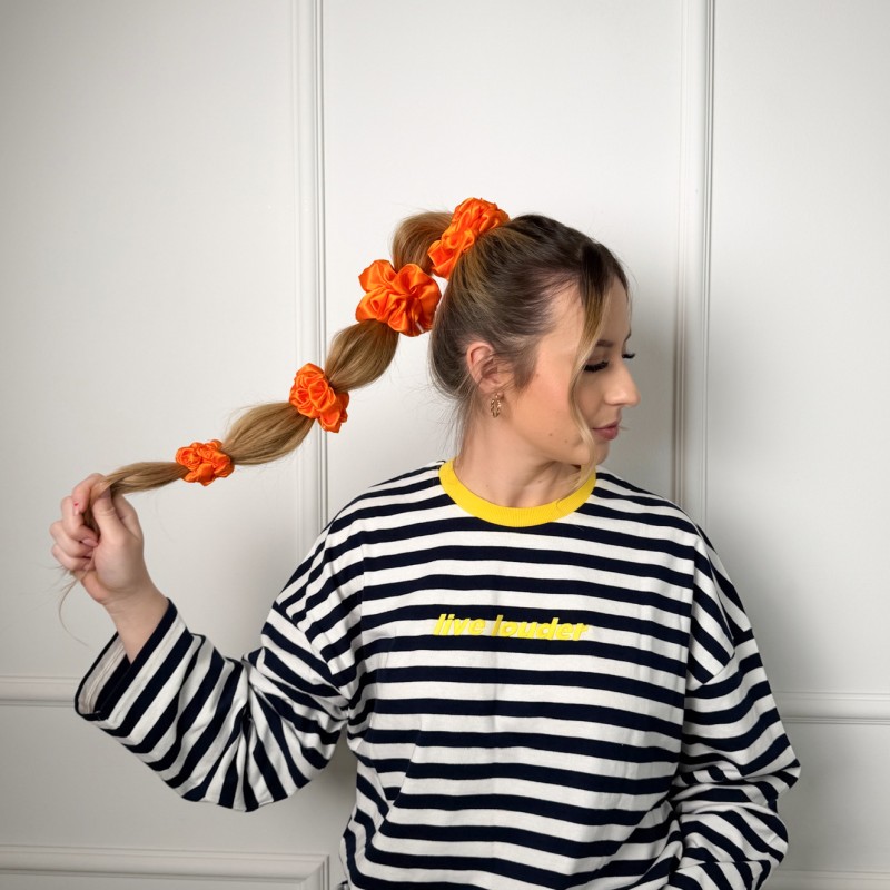 ZESTAW JEDWABNCYH SCRUNCHIE MANGO