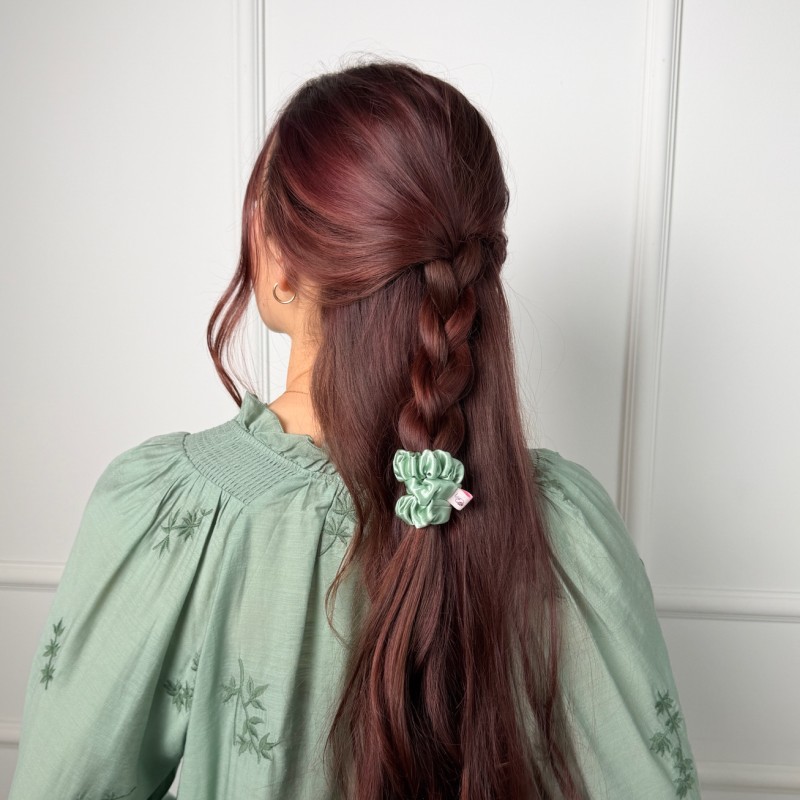 JEDWABNA SCRUNCHIE MINI MATCHA