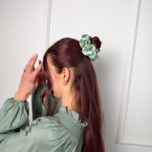 Jedwabna gumka Medium Matcha