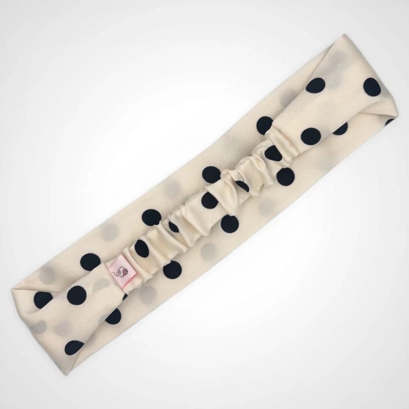 SZEROKA OPASKA BLACK DOTS