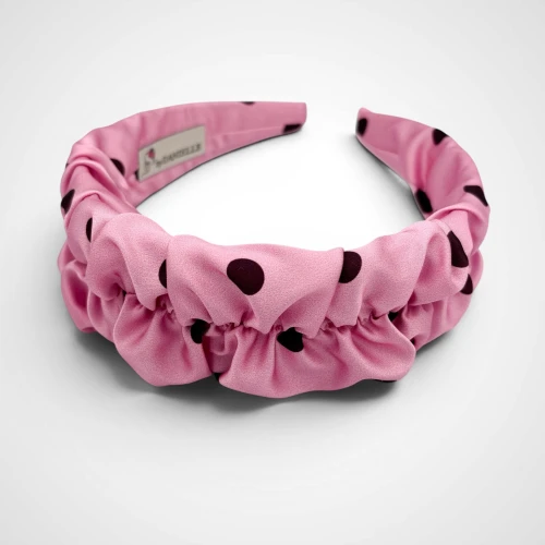  Opaska  Marszczona Cherry Dots