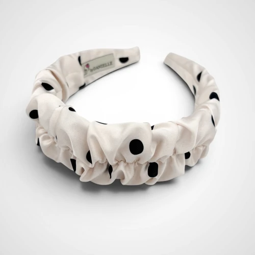  Opaska  Marszczona Black Dots