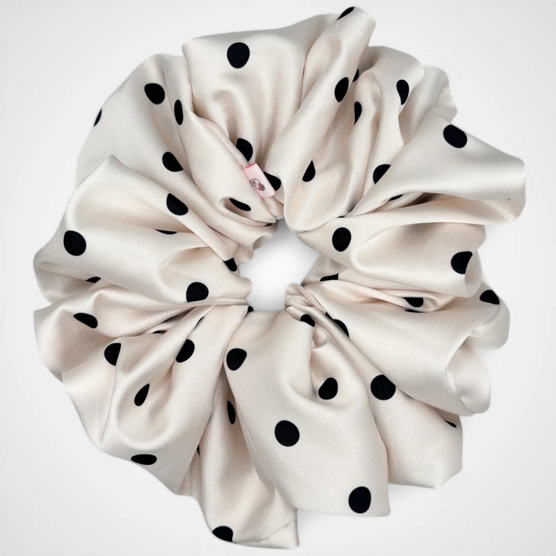 SCRUNCHIE GIGA BLACK DOTS