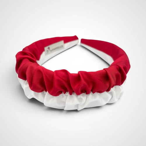  Stirnband  Gekräuselt Maroon (1)