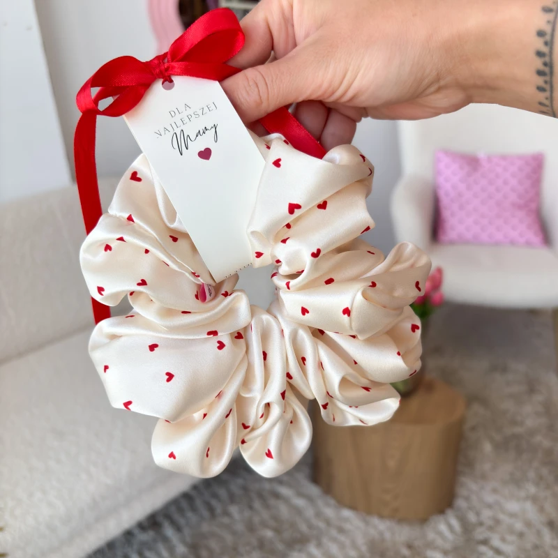SCRUNCHIE JEDWABNA XXL ROMANTIC