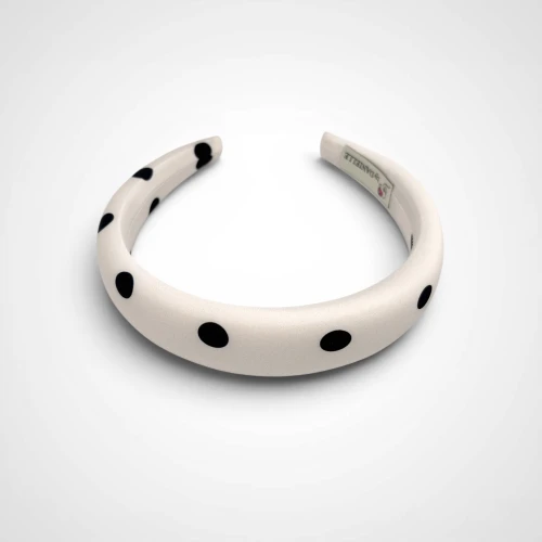 Opaska Gładka M Black Dots 