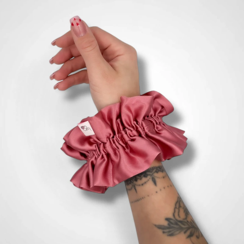 JEDWABNA SCRUNCHIE FALBANKA XXL BALLERINA