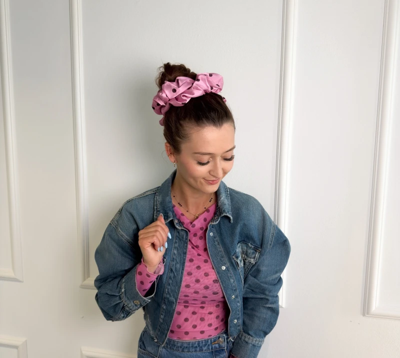 SCRUNCHIE GIGA CHERRY DOTS