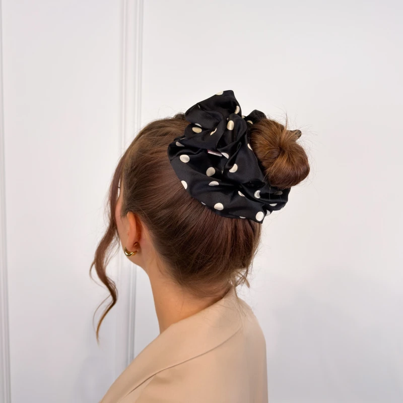 JEDWABNA SCRUNCHIE XXL DOTTIE