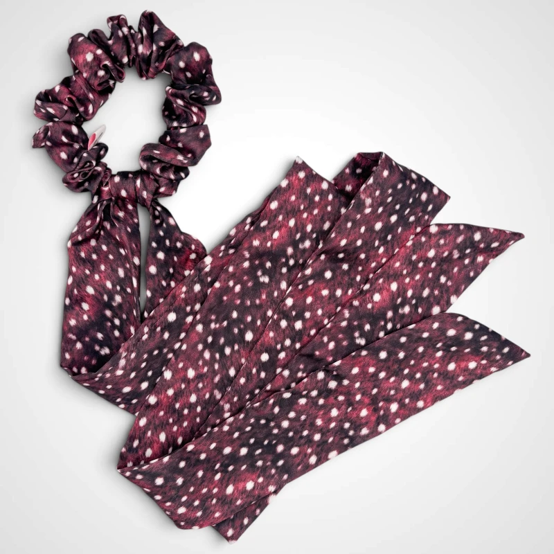 SCRUNCHIE PRZEWIĄZANA DŁUGA WSTĄŻKĄ