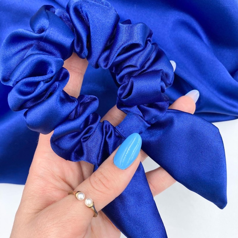 SCRUNCHIE Z USZKAMI COBALT