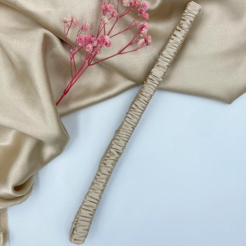 Jedwabna opaska do włosów Mocha