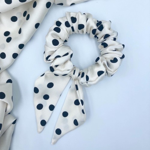 Gummiband mit Ösen Black Dots
